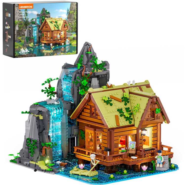 Lumibricks Retro House - Waterfall Cabin Constructiespeelgoed