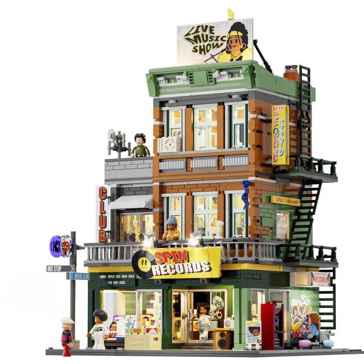 Lumibricks Street Fusion - Record Store Constructiespeelgoed