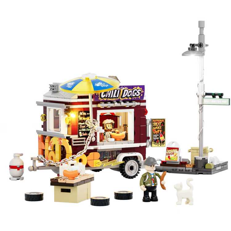 Lumibricks Street Fusion - Chili Dog Trailer Constructiespeelgoed