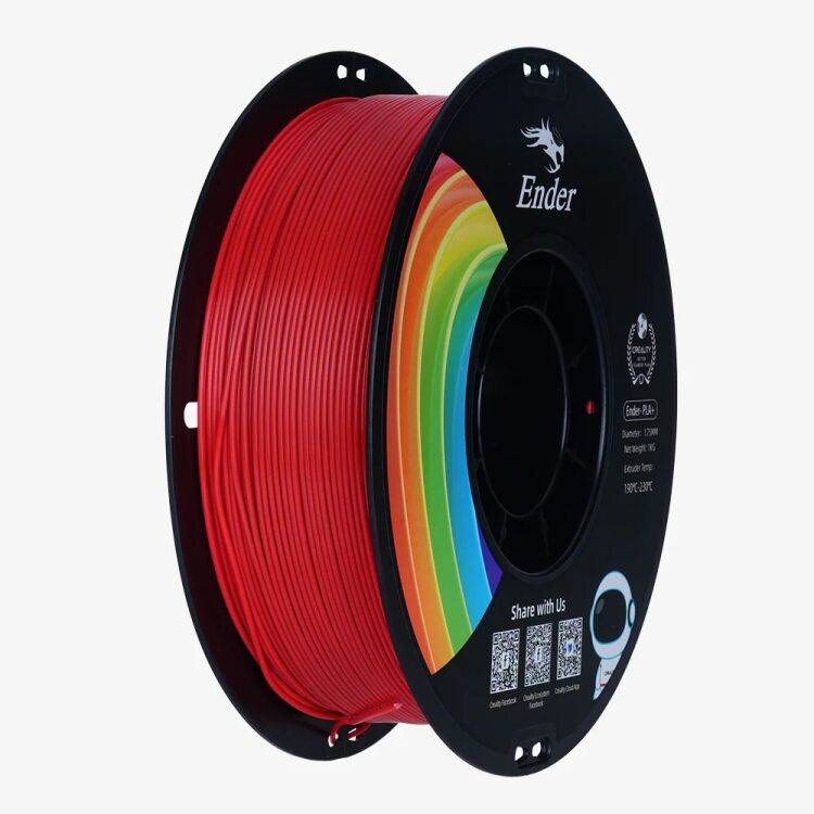Creality Ender 1.75mm PLA+ 3D Printing Filament Rood, 1kg 3d-filament
