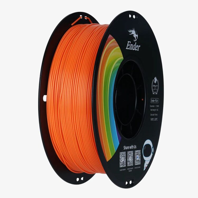 Creality Ender 1.75mm PLA+ 3D Printing Filament Oranje, 1kg 3d-filament