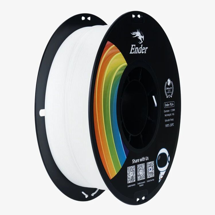 Creality Ender 1.75mm PLA+ 3D Printing Filament Wit, 1kg 3d-filament