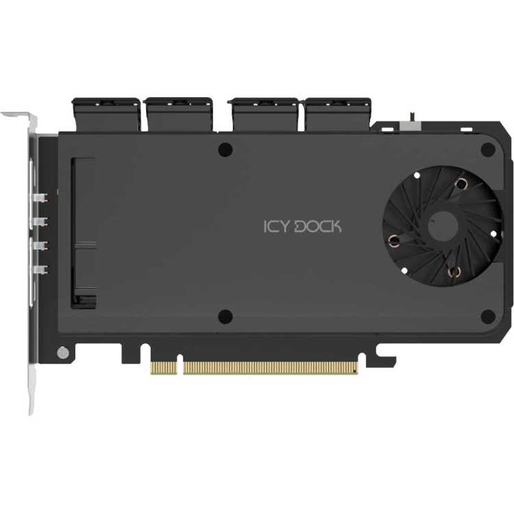 Icy Dock ExpressSlot Slide MB204MP-1B interface kaart