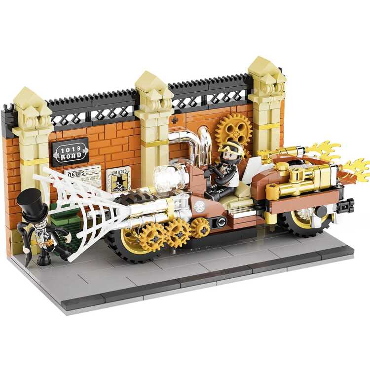 Lumibricks Steampunk World - Steampunk Motorcycle Pursuit Constructiespeelgoed