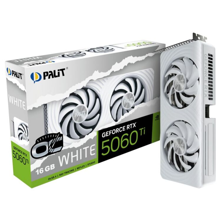 Palit GeForce RTX 5060 Ti OC WHITE 16GB grafische kaart