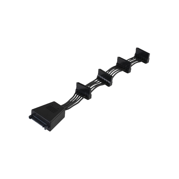 SilverStone Adapter 15-Pin SATA > 4x 15-Pin SATA splitterkabel