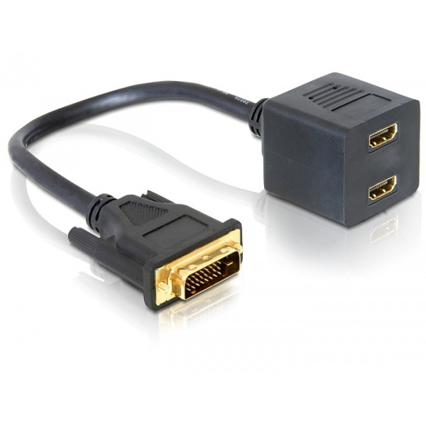 DeLOCK Adapter DVI 25 - 2x HDMI