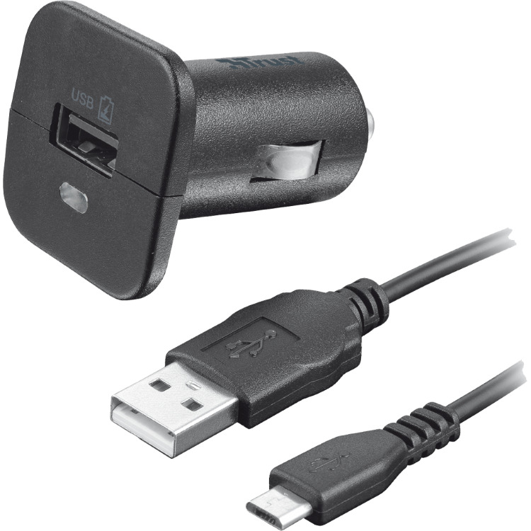 Trust 5W Car Charger met Micro-USB-kabel oplader