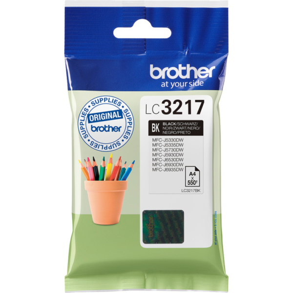 Brother Inkt - LC-3217BK Zwart