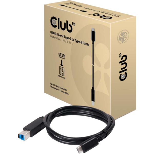 Club 3D USB-C 3.1 Gen2 > USB-B M/M kabel