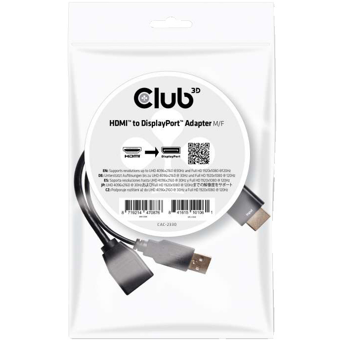 Club 3D HDMI > DisplayPort adapter