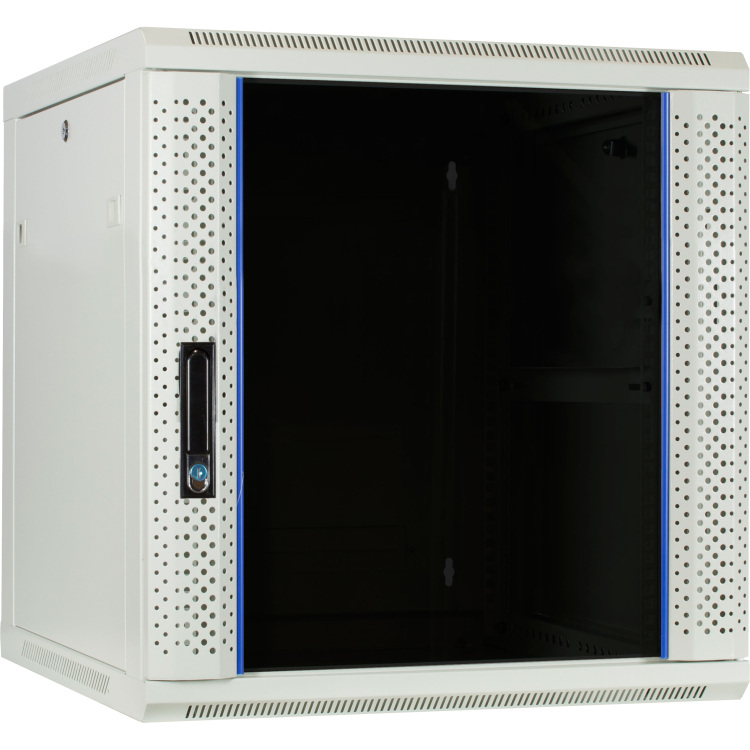 DSI 12U witte wandkast met glazen deur - DS6612W server rack