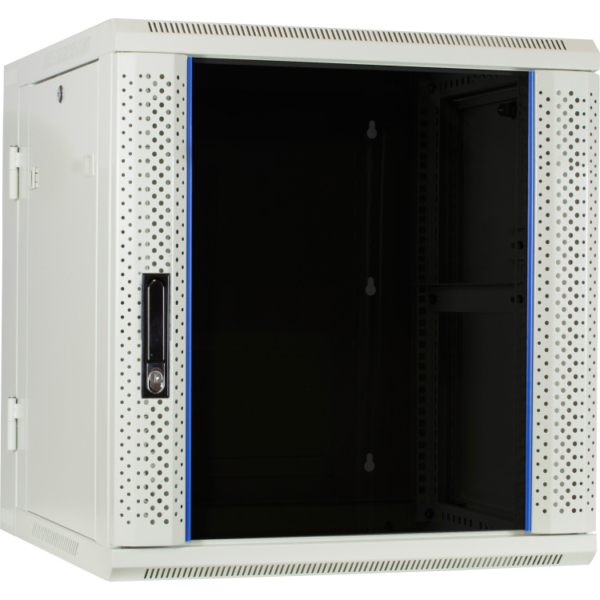 DSI 12U witte wandkast (kantelbaar) met glazen deur - DS6612W-DOUBLE server rack