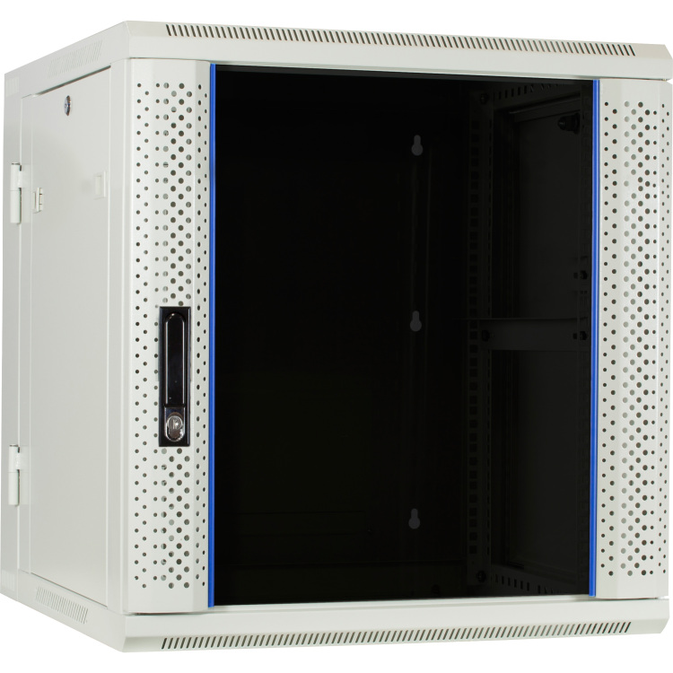 DSI 12U witte wandkast (kantelbaar) met glazen deur - DS6612W-DOUBLE server rack