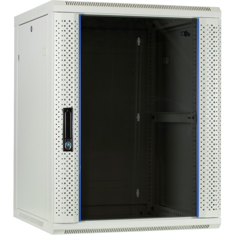 DSI 15U witte wandkast met glazen deur - DS6615W server rack