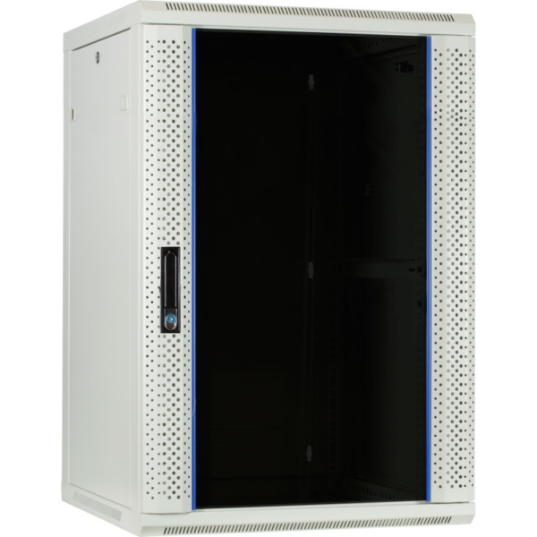 DSI 18U witte wandkast met glazen deur - DS6618W-WAND server rack