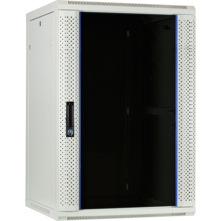 DSI 18U witte wandkast met glazen deur - DS6618W-WAND server rack