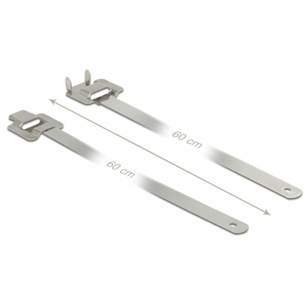 DeLOCK Herbruikbare RVS kabelbinders met vouwsluiting