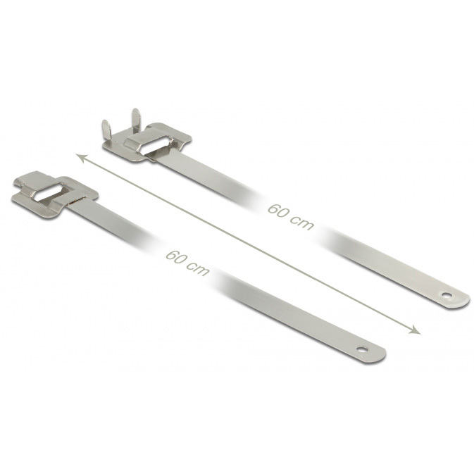 DeLOCK Herbruikbare RVS kabelbinders met vouwsluiting