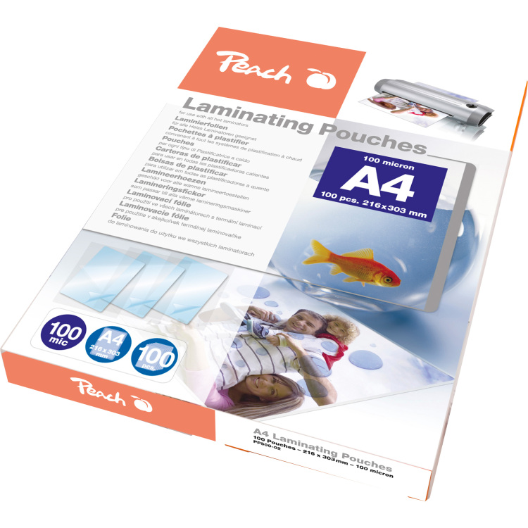 Peach Lamineerfolie 100 Micron A4