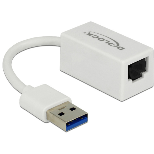 DeLOCK SuperSpeed USB-A (USB 3.1 Gen 1) male > Gigabit LAN 10/100/1000 Mbps compact adapter