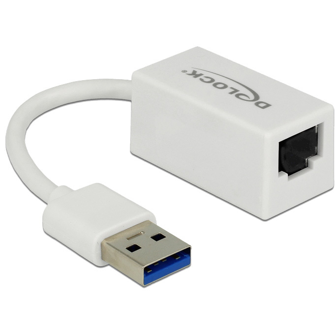 DeLOCK SuperSpeed USB-A (USB 3.1 Gen 1) male > Gigabit LAN 10/100/1000 Mbps compact adapter