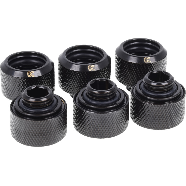 Alphacool Eiszapfen 16mm HardTube compression fitting G1/4" - sixpack schroevenset