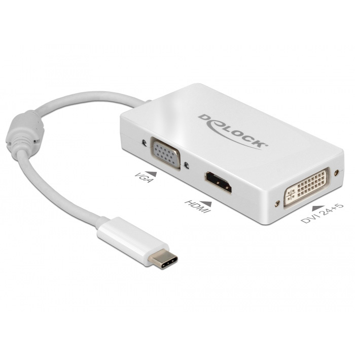DeLOCK USB-C > VGA / HDMI / DVI adapter