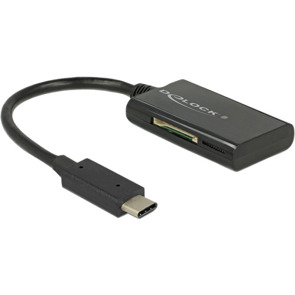 DeLOCK USB 3.1 Gen 1 Card Reader USB Type-C male 4 Slots kaartlezer