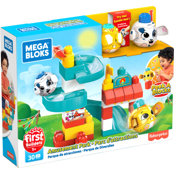Mattel Peek a Blocks - Pretpark Constructiespeelgoed