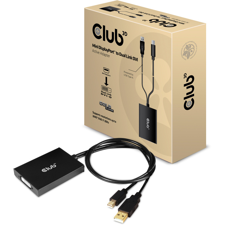 Club 3D Mini DisplayPort 1.2 > Dual Link DVI-D adapter