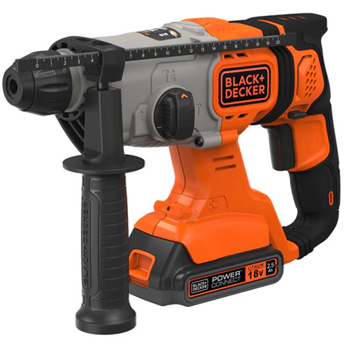 BLACK+DECKER 18V 2.5Ah SDS+ Pneumatische boorhamer BCD900E2K-QW klopboormachine