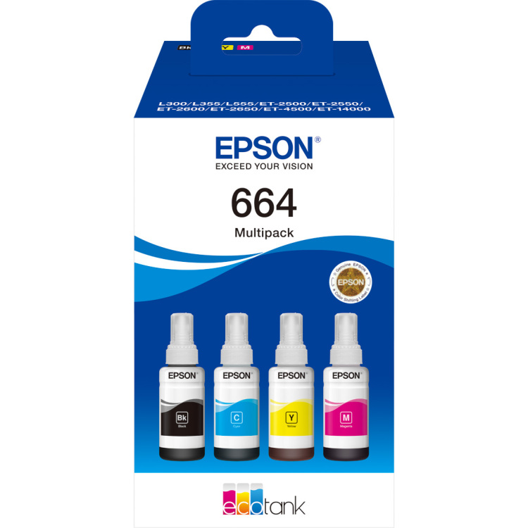Epson 664 EcoTank 4-colour multipack inkt