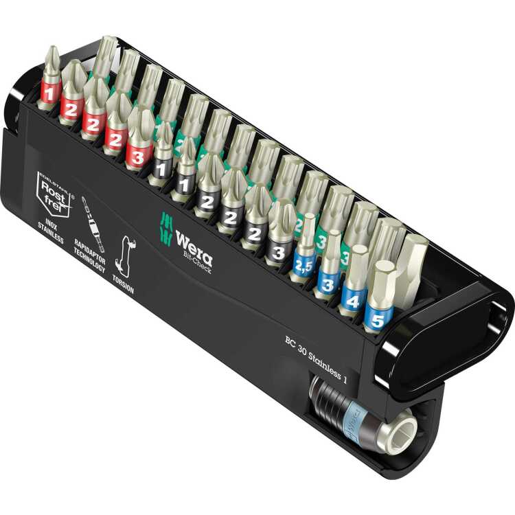 Wera Bit-Check 30 Stainless 1, 30-delig bitset