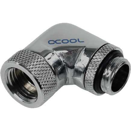 Alphacool HF angle adapter 90° rotatable G1/4 AG to G1/4 IG verbinding