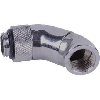 Alphacool HF angle adapter double 45° rotatable G1/4 AG to G1/4 IG verbinding