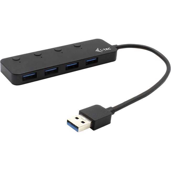 i-tec 4-Port USB 3.0 Metal USB-hub met individuele aan/uit schakelaars
