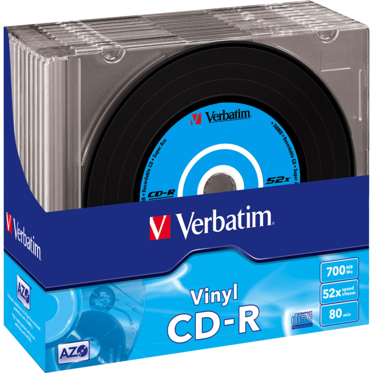 Verbatim CD-R 700 MB Vinyl blanco cd's