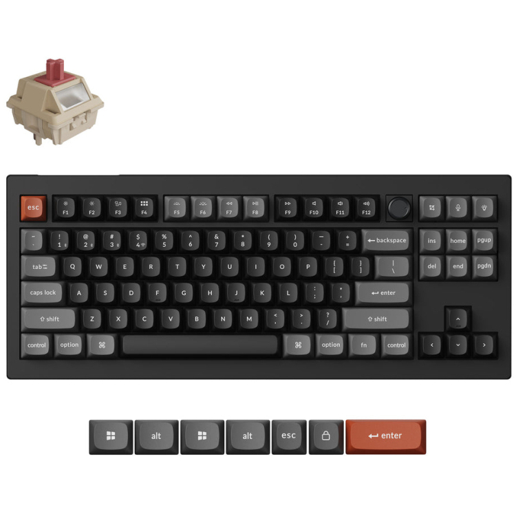 Keychron V3 Ultra 8K 80% W HS RGB Blk toetsenbord