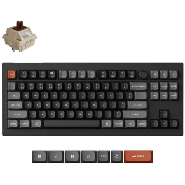 Keychron V3 Ultra 8K 80% Wi HS RGB Blk toetsenbord