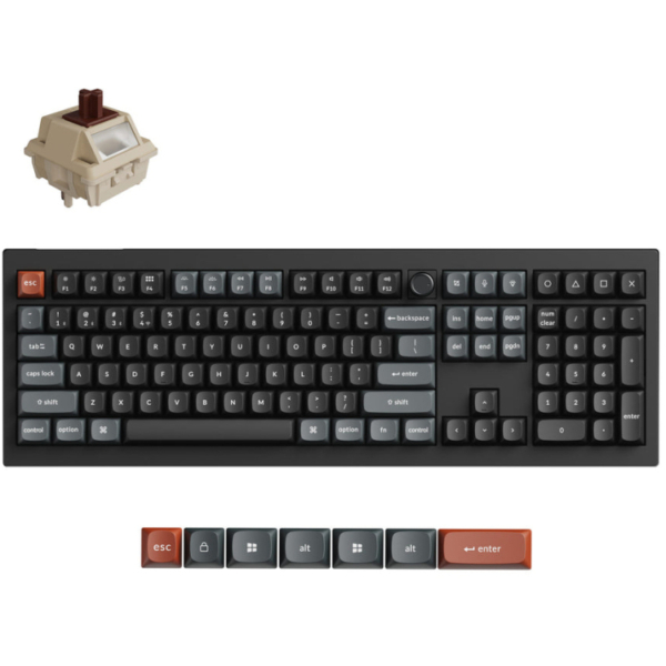 Keychron V6 Ultra 8K 100% W HS RGB Blk toetsenbord