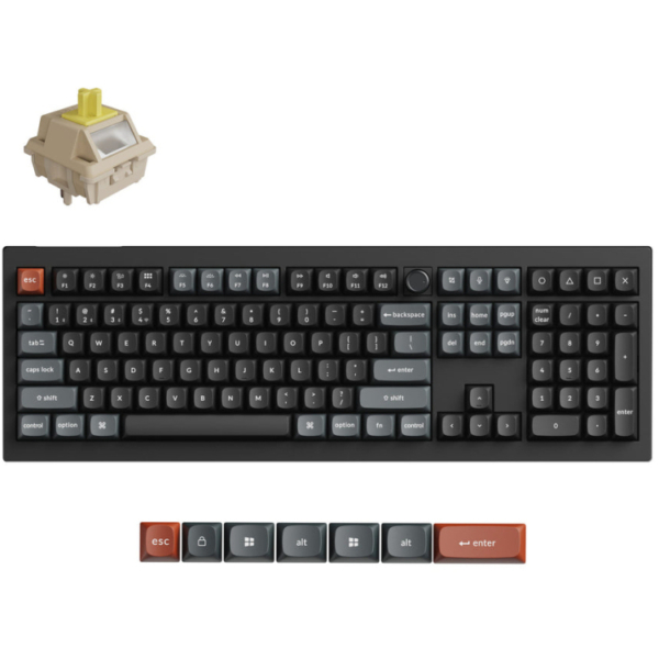 Keychron V6 Ultra 8K 100% W HS RGB Blk toetsenbord