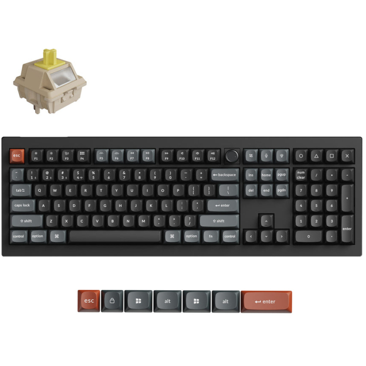 Keychron V6 Ultra 8K 100% W HS RGB Blk toetsenbord