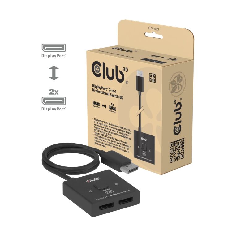 Club 3D Club DisplayPort? 2-in-1 Bi-directional