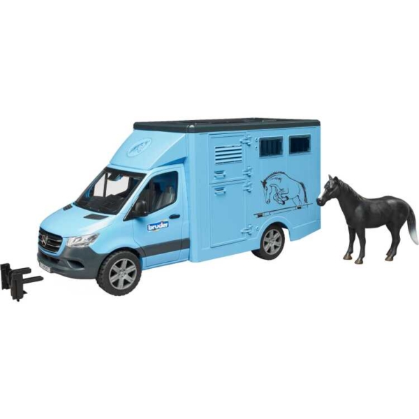 bruder MB Sprinter dierentransporter met paard modelvoertuig