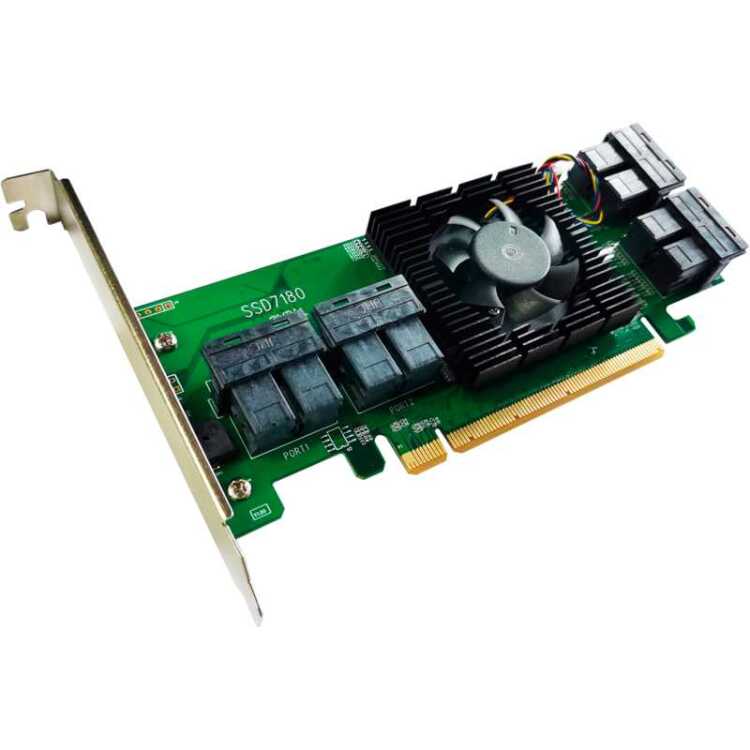 HighPoint NVMe SSD7180 raid-kaart