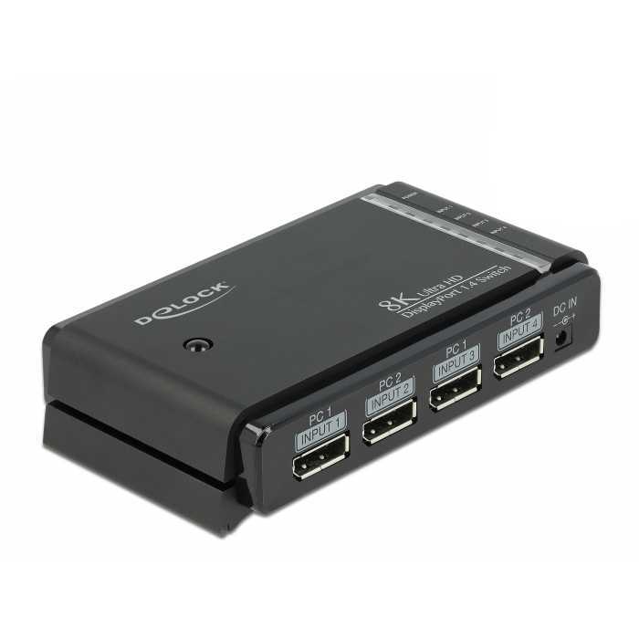 DeLOCK DisplayPort Switch 2x 2 Displayport in naar 1x 2 DisplayPort out