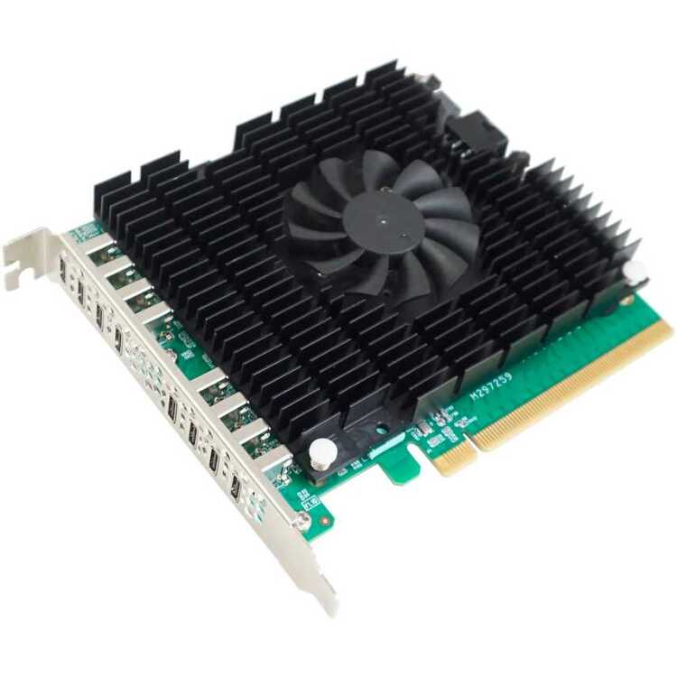 HighPoint RocketU 1488C PCIe 3.0 x16 USB 3.2 20Gb/s usb-controller