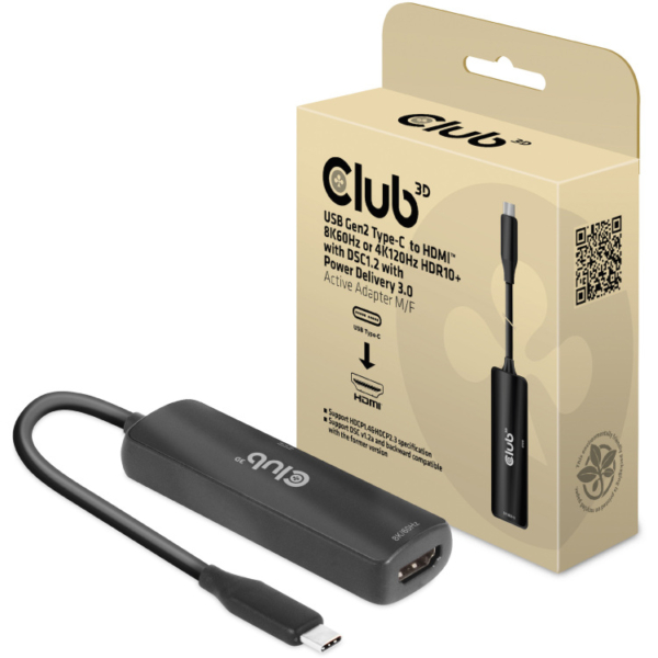 Club 3D CLUB USB Gen2 Type C to HDMI 8K60Hz