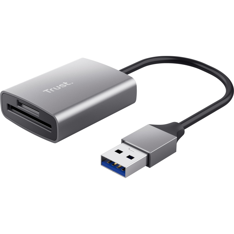 Trust Dalyx Snelle USB-kaartlezer van aluminium
